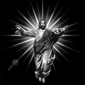 Иисус в сиянии - картинки для гравировки